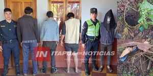 CUATRO PERSONAS APREHENDIDAS TRAS DENUNCIA DE HURTO EN OBLIGADO 