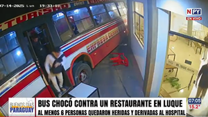 Bus choca contra restaurante dejando seis heridos y cuantiosos daños materiales