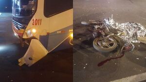 Encarnación: motociclista fallece tras colisión con ómnibus y aún no ha sido identificado