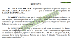 Prestó facturas por G 118 millones para maquillar desfalco en Gobernación de Central y deberá reparar el daño por G 20 millones - El Observador