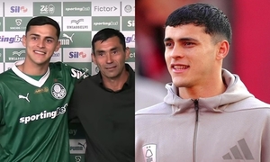 Ramón Sosa emociona hasta las lágrimas durante su presentación en Palmeiras