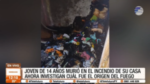 Joven de 14 años murió en el incendio de su casa