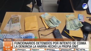Funcionarios de DNIT detenidos por intento de coima