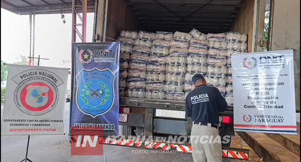 RETIENEN CAMIÓN CON MÁS DE 19 TONELADAS DE AZÚCAR DURANTE CONTROL EN CNEL. BOGADO