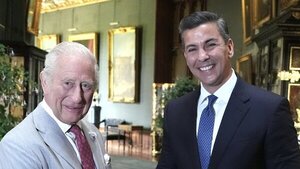 Santiago Peña se reunió con el rey Carlos III en Reino Unido