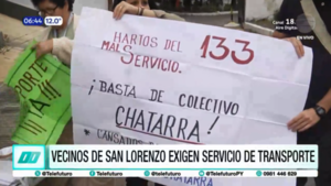 Vecinos del barrio Barcequillo de San Lorenzo claman por solución a crisis del transporte público