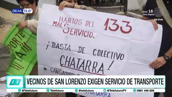 Vecinos del barrio Barcequillo de San Lorenzo claman por solución a crisis del transporte público