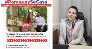 CONTINÚAN LAS INSCRIPCIONES PARA BODAS COMUNITARIAS GRATUITAS EN ITAPÚA