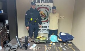 Capturan a ladrón que ingresó a hurtar en local comercial
