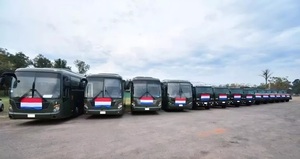 Buses militares cubrirán 6 ejes en Asunción desde las 5 am