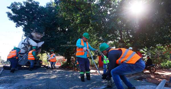 La Nación / Inician obra de pavimento en el barrio Juan de Salazar de Limpio