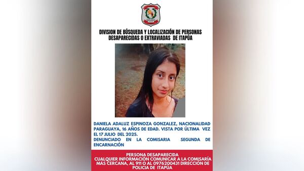Adolescente de 16 años desapareció en el circuito comercial de Encarnación