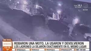 #Insólito - Robaron una motocicleta, la usaron y luego la devolvieron