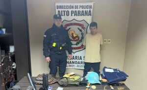 Aprehenden a un hombre en pleno hurto  en Hernandarias