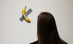 Banana millonaria termina en el estómago de un visitante en un museo de Francia - OviedoPress