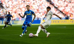 Diego León, sólido en su primer partido con el Manchester United