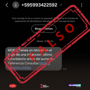 Alerta sobre falsas multas de la Patrulla Caminera - «TVS DIGITAL»