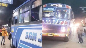 Colectivos chatarras jugaron carrera en pelea por itinerario