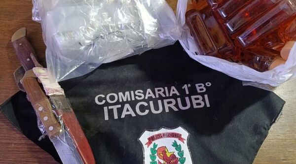 Nuevamente incautan armas blancas, drogas y alcohol de la cacerolita de Concepción