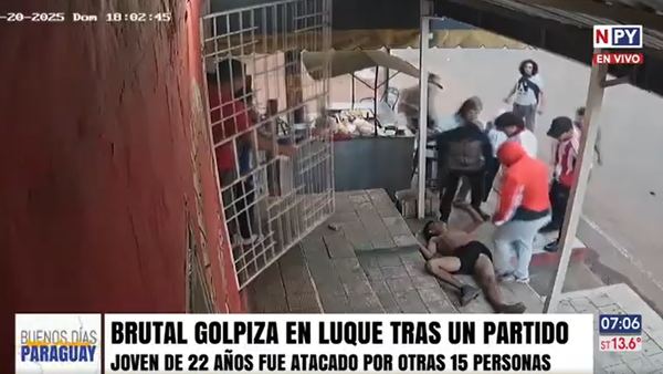 Brutal golpiza a joven con antecedente tras un partido en Luque