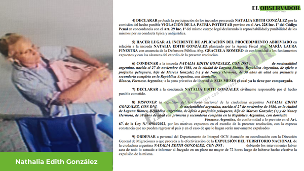 Condenan y expulsan a argentina que se llevó a una recién nacida del Hospital Barrio Obrero  - El Observador
