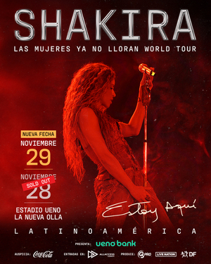 Tras agotar entradas para primer show, confirman segundo concierto de Shakira | Unicanal