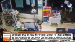 Asalto y brutal agresión con intento de abuso en farmacia de Encarnación