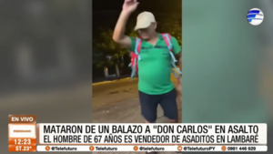 Asesinan a "Don Carlos", vendedor de asaditos en Lambaré