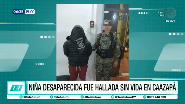 Niña desaparecida fue hallada sin vida en Caazapá