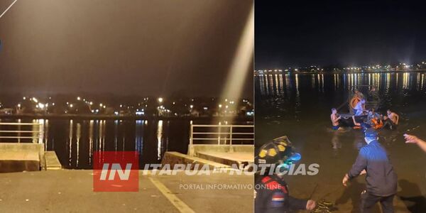 COORDINAN RETIRO DE LA CAMIONETA SUMERGIDA EN EL SUB EMBALSE MBOI KA’E