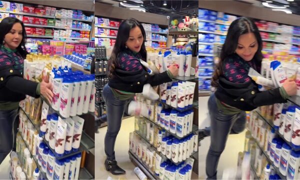(VIDEO) ¡Zuni Castiñeira armó sarambí en un local comercial!