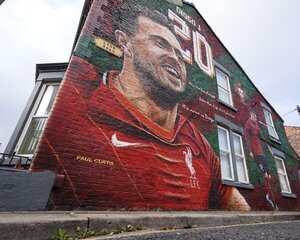Un mural homenajea a Diogo Jota en Liverpool