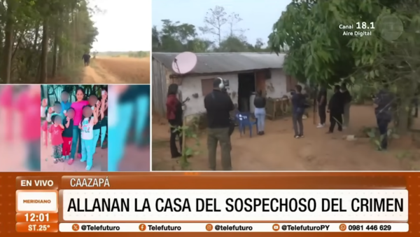 Allanaron la casa del sospechoso del crimen de Melania