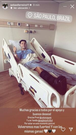 Sebastián Ferreira, cirugía exitosa en Brasil e inicia cuenta regresiva para su vuelta - Olimpia - ABC Color