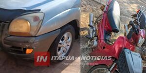 MOTOCICLISTA RESULTÓ LESIONADA TRAS COLISIÓN CON UN AUTOMÓVIL 