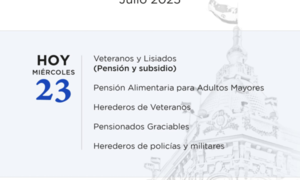 Hoy cobran los veteranos, pensionados, adultos mayores y otros programas sociales