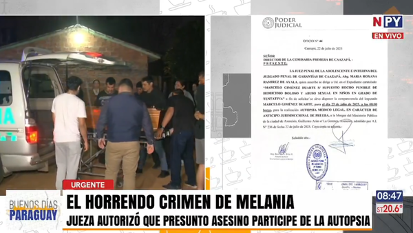 ¡Irracional! Jueza dispuso que presunto asesino de Melania asista a la autopsia, luego, quedó sin efecto
