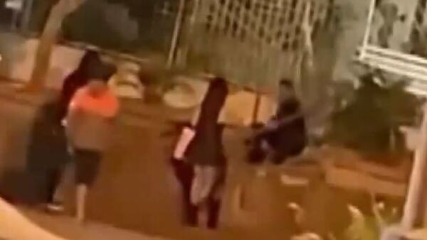Con una brutal patada, un tipo hizo "volar" a una chica