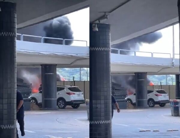 (VIDEO). Principio de incendio en el Aeropuerto Silvio Pettirossi ya fue controlado
