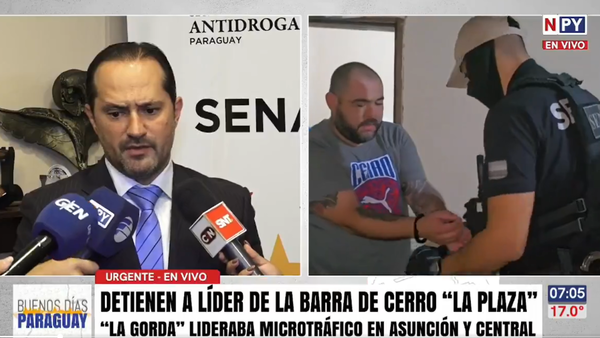 Cae líder de la barrabrava de Cerro Porteño por tráfico de drogas