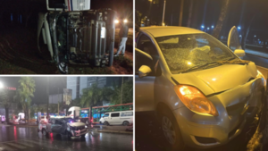 Madrugada accidentada en Alto Paraná: Varios siniestros viales dejaron daños y aprehensiones