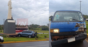 ENCARNACIÓN: COLISIÓN ENTRE VEHÍCULOS DEJÓ IMPORTANTES DAÑOS MATERIALES