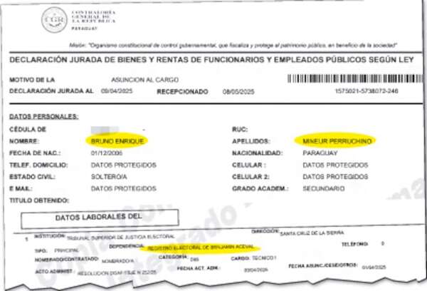 Hijo de asesor de Dionisio se ubica  en el  TSJE - Política - ABC Color