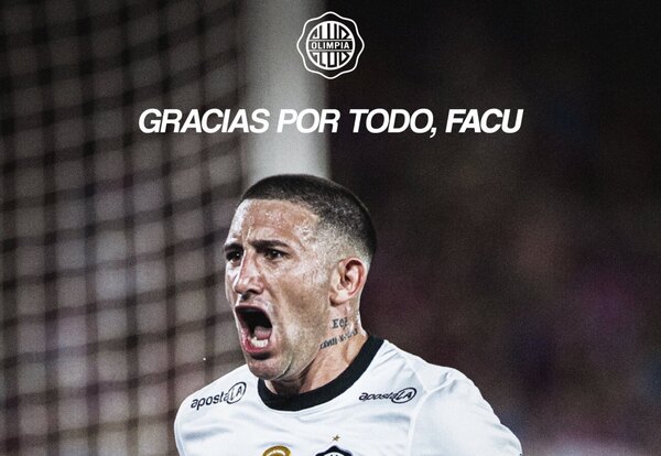 Versus / "Diste la vida por este escudo": Así se despidió Olimpia de Facundo Zabala