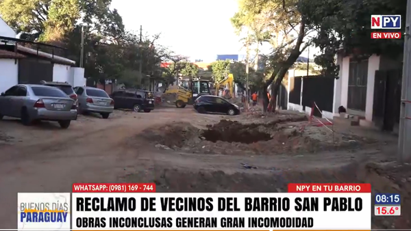 Obras varadas en Barrio San Pablo generan incomodidad a vecinos: "La situación es insostenible"