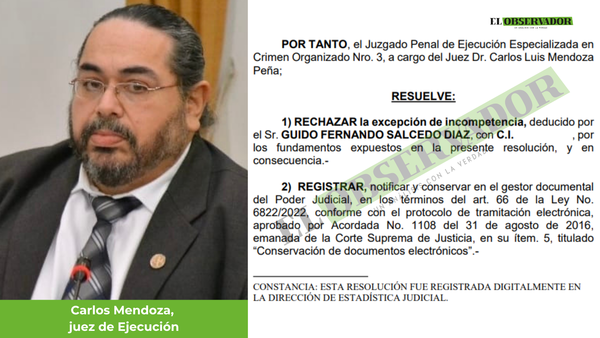 Aclaratoria e incidentes de prescripción no interrumpen ejecución de sentencias, advierte juez - El Observador
