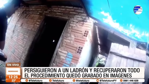 Persiguieron a un ladrón y recuperaron todo