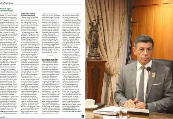 Revista internacional destaca publicación sobre datos de causas ambientales en Paraguay