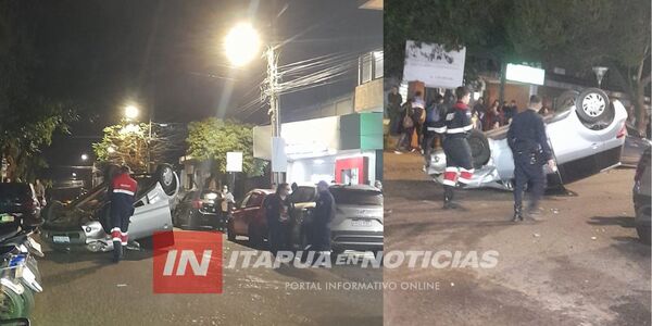 CONDUCTORA QUE VOLCÓ EN ENCARNACIÓN DIJO QUE NO SE ACUERDA LO QUE SUCEDIÓ 