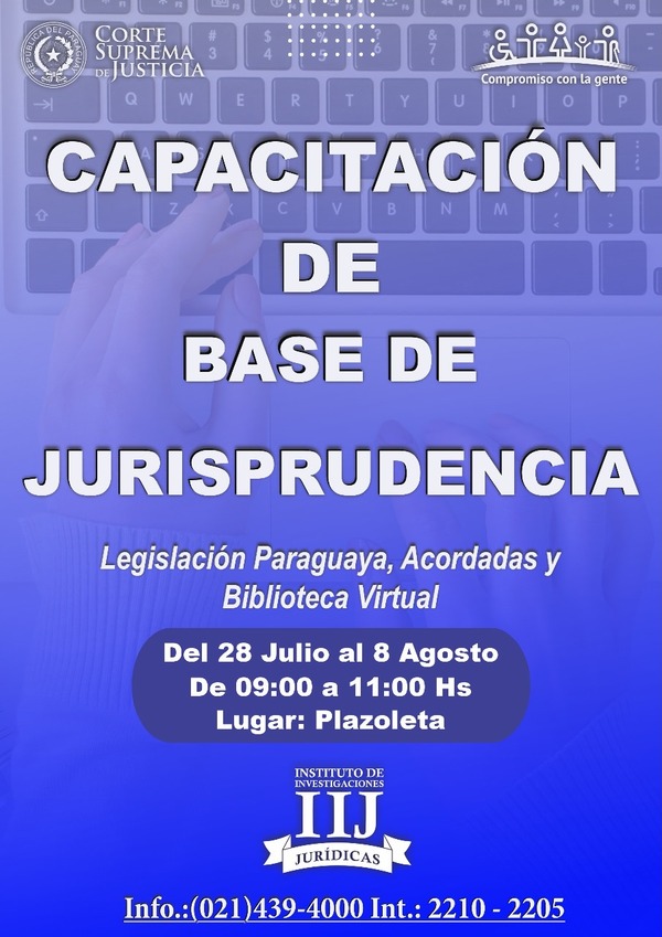 Desde hoy capacitarán sobre el uso de bases de datos jurídicas